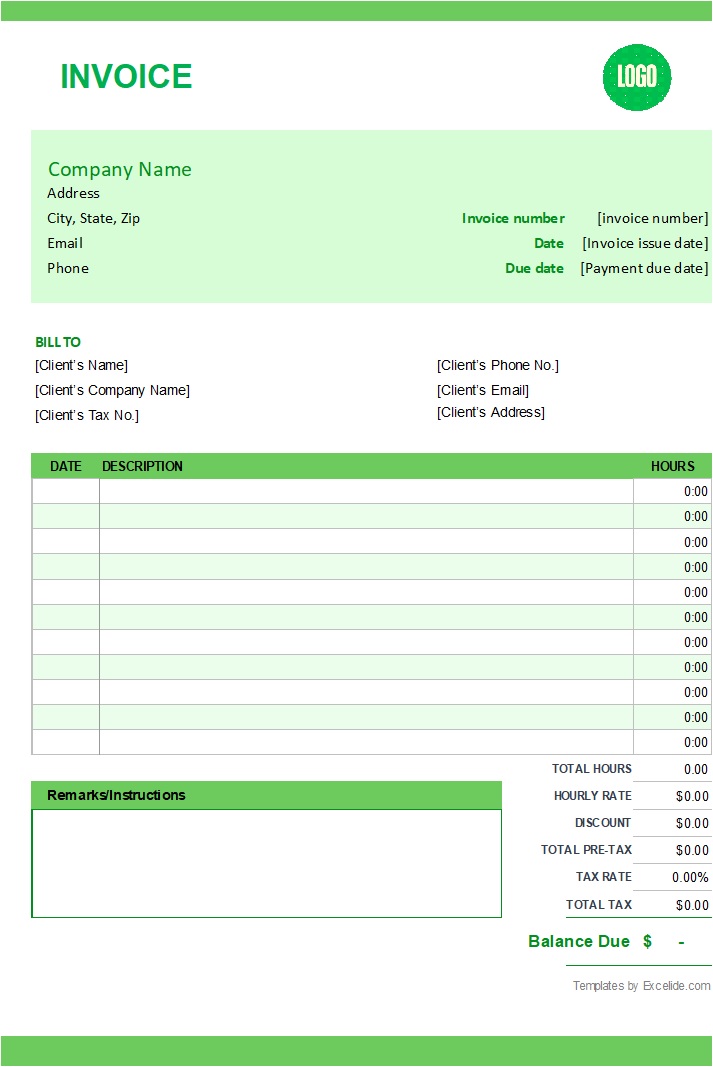 Event Photography Invoice Template