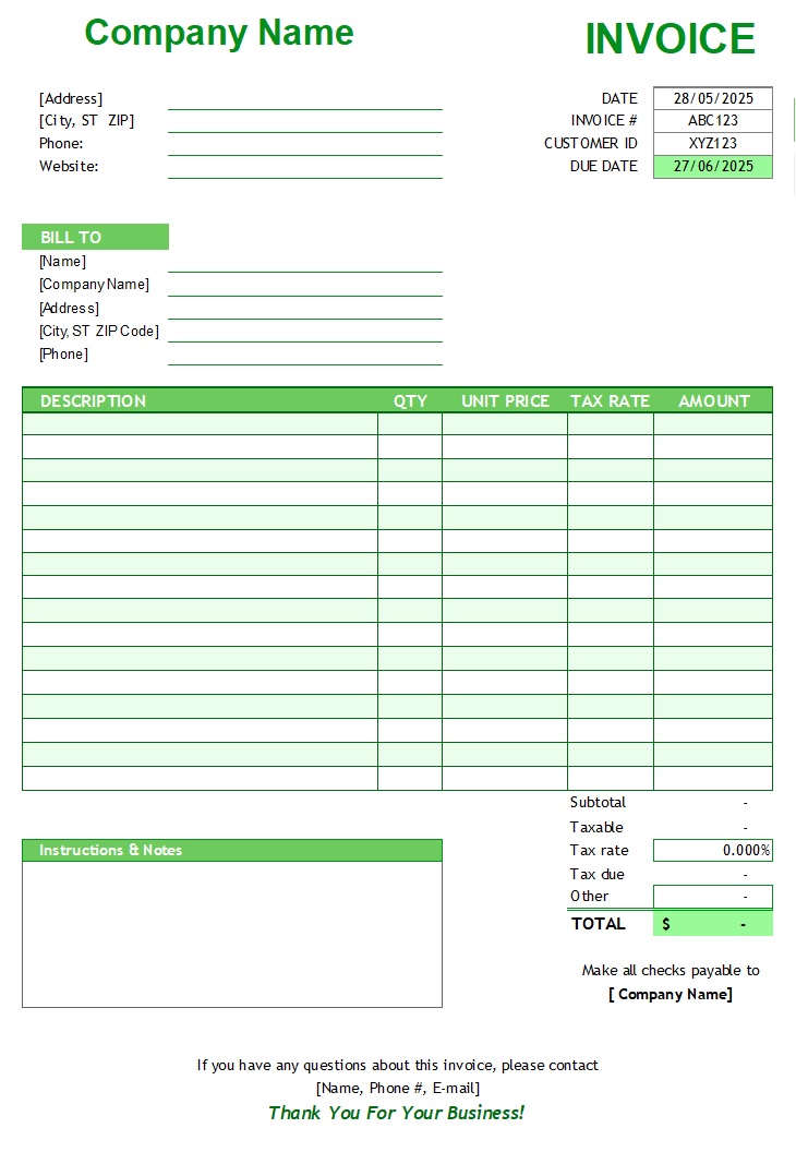 Invoice Template
