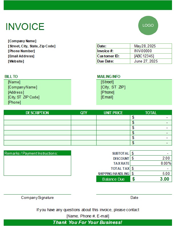Modern Invoice Template