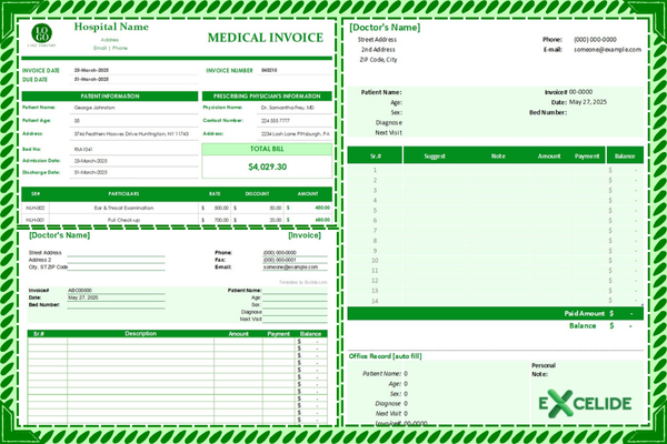 Physician Invoice Templates Featured